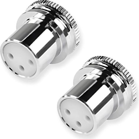 Lot de 2 Capuchons Anti-poussière XLR Femelle, Capuchons de Protection pour Prise Femelle XLR, Capuchons réducteurs de Bruit, Capuchons de Protection Contre la poussière XLR plaqués Rhodium (1/5)