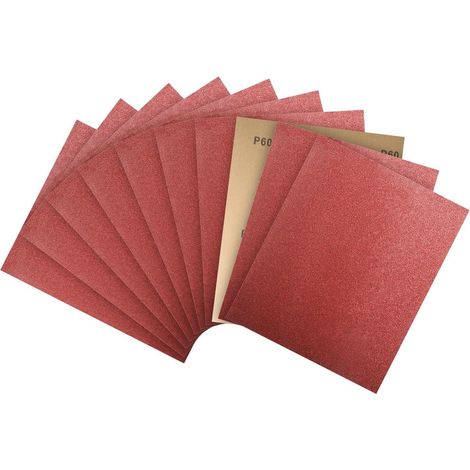 Schleifpapier 10 Stück 23x28cm Körnung 60 280x230mm 10 pcs 60 grit (1/5)