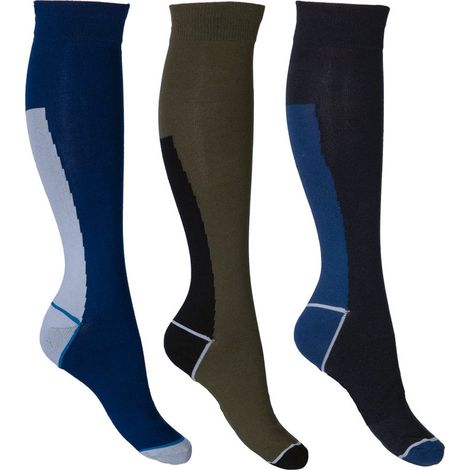 39/42, Verde Oliva e Blu 5769: Satz 3 Herren Reitsocken Modell Mateo (1/4)