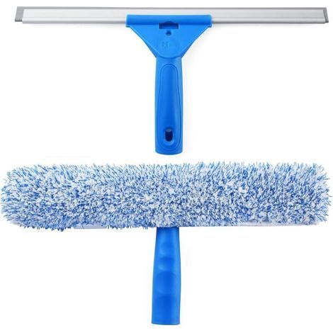 Tergivetro professionale con spazzola in microfibra, larghezza 35 cm, tergivetro per doccia, bagno e auto (1/4)