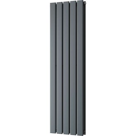 Typhoon - Anthracite Vertical Radiator H1200mm x W340mm Double Panel