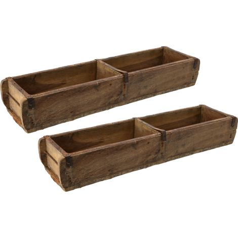 2x Novaliv Aufbewahrungsbox Alte Ziegelform Zwei Kammern (1/5)