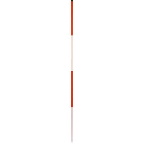 Nedo Baufluchtstab 2m, Stahl, Spitze Rund, Teilung alle 50cm, rot beginnend (1/2)