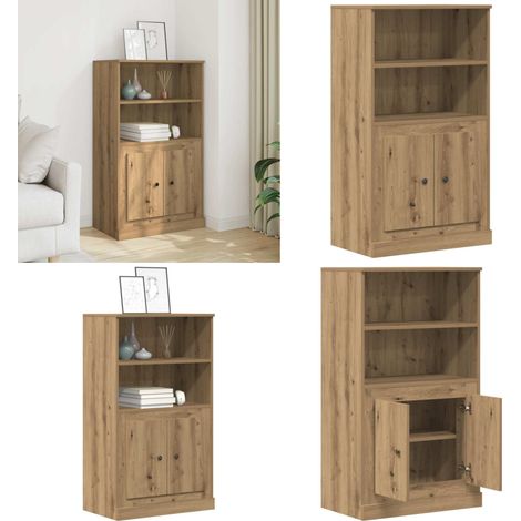 vidaXL Highboard Artisan-Eiche 60x35,5x103,5 cm Holzwerkstoff (1/5)