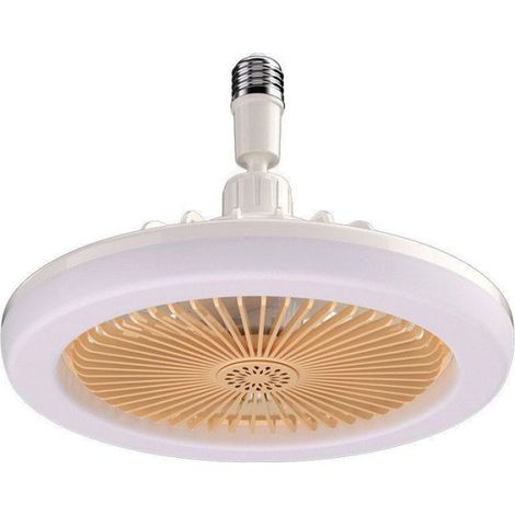 Ventilateur de plafond avec lumière intégrée 30W LED lumière ventilateur de plafond encastré tête universelle jaune-Olive (1/2)
