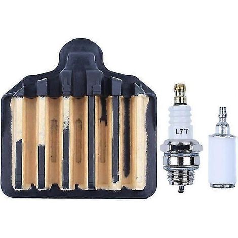 Kit d'entretien filtre à air/carburant avec bougie d'allumage compatible avec Poulan PP5020AV PP4818A n° 575296301 -cdsx (1/3)