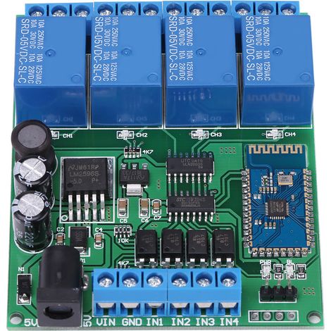 Module relais Bluetooth 4 canaux, interrupteur sans fil pour téléphone, commande à distance (1/5)