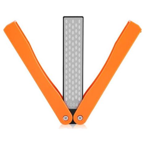 Pierre à aiguiser pliable double face 400/600 pour le camping en extérieur (jaune) (1/5)