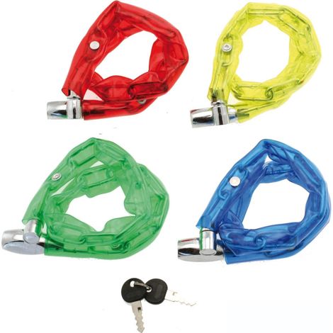 Trade Shop - Antirrobo Cadena Moto Scooter Antirrobo Bicicleta Candado Acero -