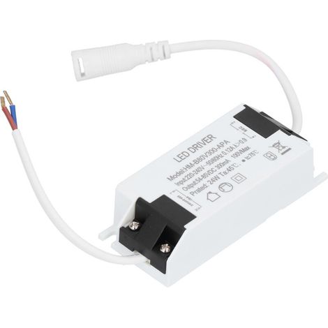 Transformateur de pilote LED 24 W avec cble, courant constant, entrée 300 mA, sortie AC220-240 V, DC54-85 V. (1/5)
