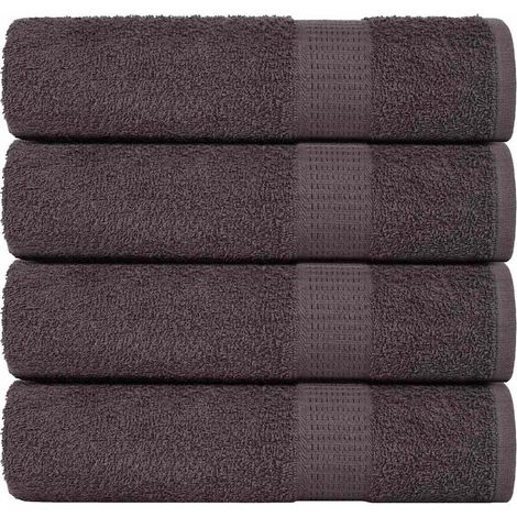 Toallas de baño 4 uds antracita 100x150 cm 360 gsm 100% algodón