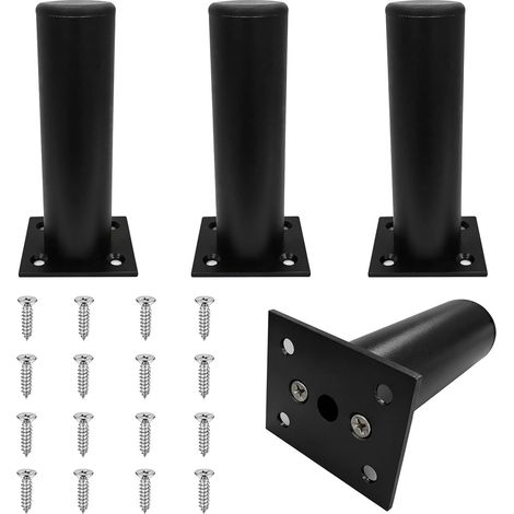 4 Pieds de Meubles, Hauteur Réglable de 12 à 13 cm, avec 16 Vis (1/5)