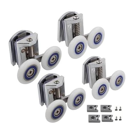 Stück 26-mm-Duschtürrollen, 26-mm-Duschtürrollen für Duschtüren, Schiebetürrollen für 4–8 mm Glasbohrungen (1/5)