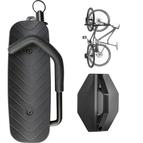 Porte-vélos mural rotatif, peu encombrant, compatible avec les vélos de montagne et de route, capacité de 30 kg (1/5)