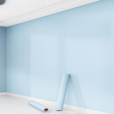 10mx60cm-papier peint autocollant imperméable pour dortoir location maison maison papier peint autocollant chambre simple couleur unie (1/5)