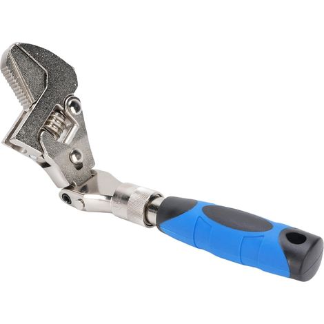 Clé à Cliquet Réglable, clé à Cliquet à Tête en Acier Cr-molybdène avec Tête Rotative à 180 Degrés, Ouverture de 45 Mm, Poignée Extensible de 10 à 12,4 Pouces pour les Mécaniciens de Réparation (1/5)