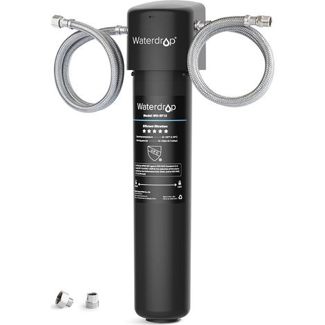 Waterdrop 15UA Système de Filtre à Eau sous le Comptoir, Connexion Directe au Robinet de Cuisine, Capacité de Réduction de Chlore Elevée de 60000 Litres, USA Tech