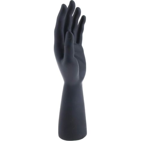 Soporte para exhibición de joyas con maniquí masculino, soporte para anillos, mano izquierda/derecha - Negro, izquierda (1/5)