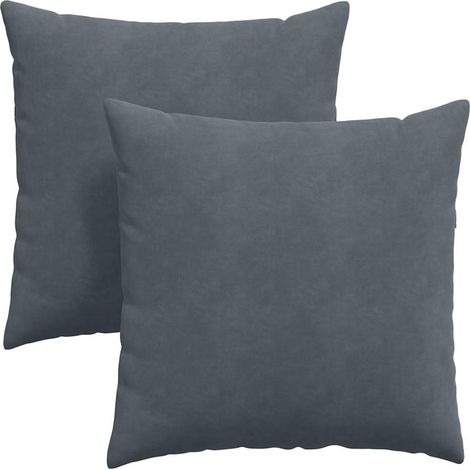 Maison Exclusive - Sofakissen 2 Stück Dunkelgrau 80 x 80 cm Cords