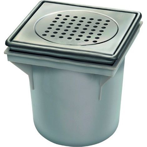 Piletta in abs con griglia acciaio inox 200 x 200 mm corpo alto Gebo