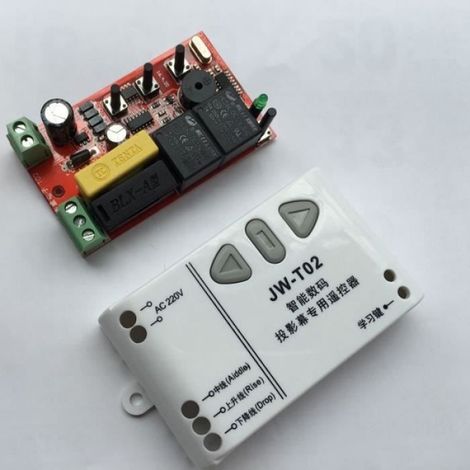 Télécommande - 315 MHz - Pour Moteur Tubulaire - Fonctions Up Down Stop - Récepteur Et Émetteur Inclus - 1 Pièce (1/4)