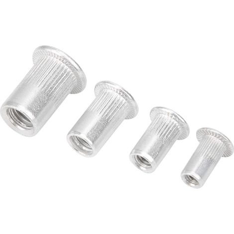 Dadi a rivetto in alluminio, kit di dadi a rivetto, 200 pezzi per interruttori elettromeccanici, prodotti industriali leggeri, mobili (1/5)
