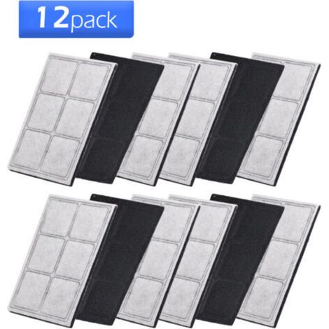 Paquete de 12 filtros para bebederos de mascotas, compatibles con los filtros para bebederos de gatos Drinkwell Platinum, 12 filtros de repuesto -Crezuo