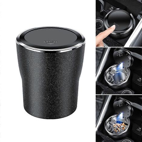 Cendrier de voiture avec porte-gobelet, couvercle et LED intégrés (1/4)