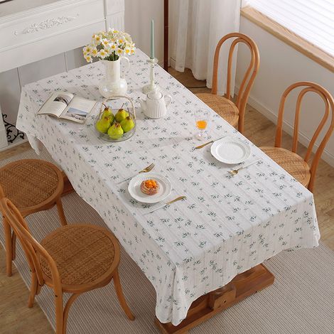 1 nappe rectangulaire à motif floral mignon en polyester anti-poussière (1/5)