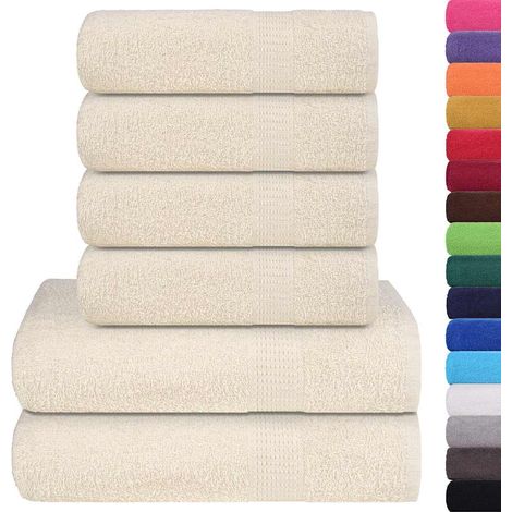 Ensemble de serviettes FROGN 6 pcs crème 360 g/m² (1/5)