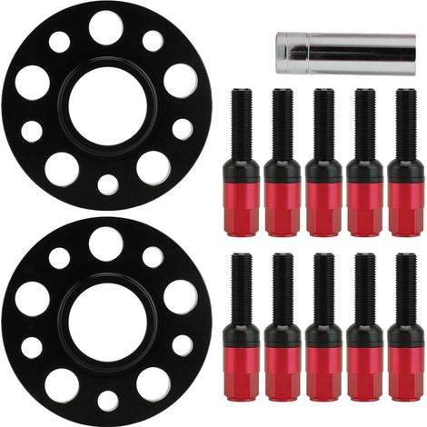 5x112 Spurverbreiterungssatz mit 15-mm-Flansch für BMW 1er F40 (2019–2020), Rot (1/5)