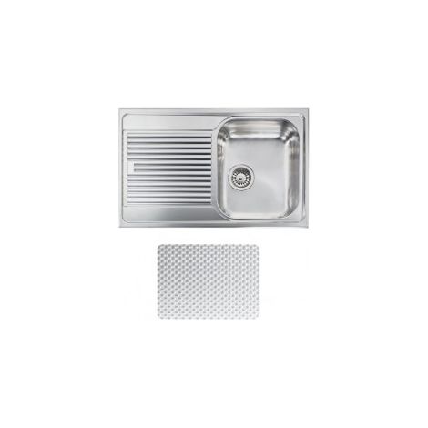 CM 011261DCSSP Zenith plus Lavello ad incasso 1 vasca con gocciolatoio sinistra 79 x 50 cm Acciaio inox antigraffio colore Acciaio inox (1/5)