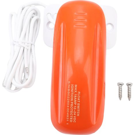 Ortviai Interrupteur à flotteur pour pompe de cale marine – Modèle SFBS 18 02, étanche ABS, compatible 12V/24V/32V (1/5)