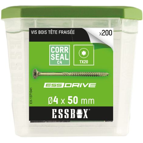 ESSBOX SCELL-IT Vite per legno - Ø4 mm x 50 mm - Confezione da 200 - EX-1371041