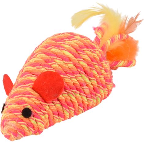 Souris BIBI orange 18 cm Jouet pour chat. - animallparadise (1/4)