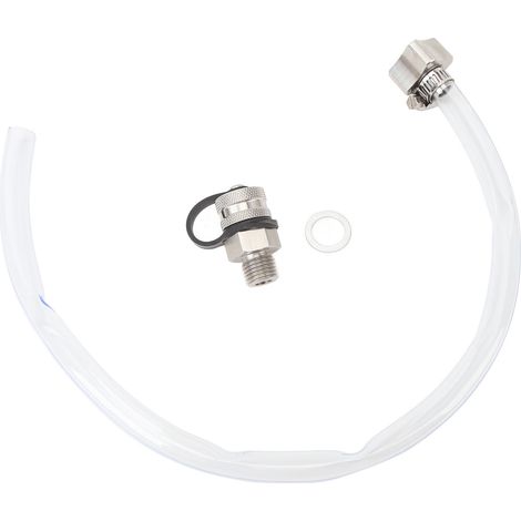 Robinet de vidange d'huile M14x1.5 - Acier inoxydable avec tuyau flexible - Étanche et facile à installer pour voiture et moto (1/5)