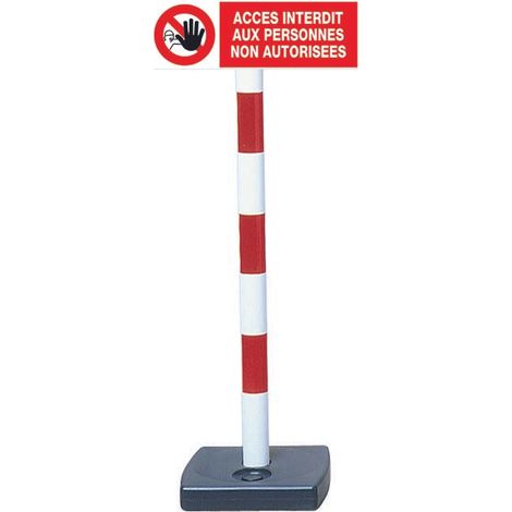 Kit poteau PVC avec panneau - Accès interdit aux personnes non autorisées - 2001434
