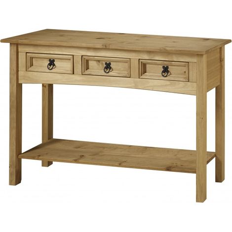 Corona 3 Drawer Console Table (1/4)