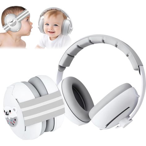 Casque Anti Bruit Bébé 2 en 1, Protection Auditive Réglable 0-48 Mois pour Nouveau-Nés et Tout-Petits, pour Avion, Fêtes, Sommeil Confort Ultra-Doux pour Sommeil Paisible en Avion (1/5)