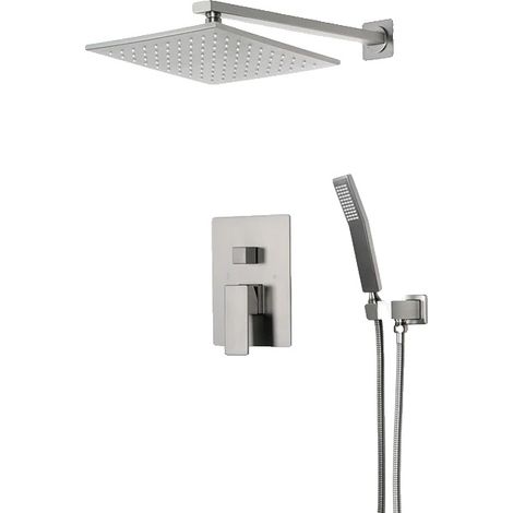 Robinet de douche thermostatique, finition chrome, design à double poignée, AZLY-chrome (1/2)