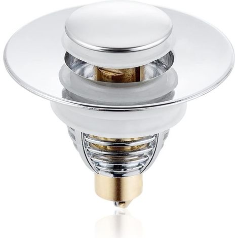 2 pcs Bouchon Lavabo,Bonde de Lavabo Pop-Up,Universel Filtre de Vidange Anti-Bloqué de Lavabo en Acier Inoxydable,pour 32-38mm Trou Vidange Lavabo Bassin Cuisine Salle de Bain (1/5)