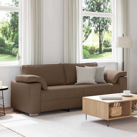 3-Sitzer-Sofa Braun 220 cm Stoff