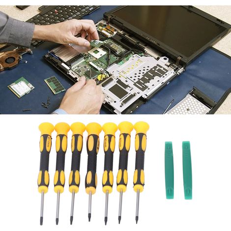 Elektronikreparatur-Werkzeugset, bestehend aus einem Satz von 9 Schraubendrehern und Hebeln. (1/5)