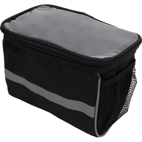 Schwarze Fahrradlenkertasche, Vorderrohrtasche, Fahrradkorb, Fahrradtasche für Mountainbiker und Outdoor-Aktivitäten (1/5)