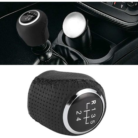 Schaltknauf aus PU-Leder, passend für Peugeot Boxer, Schwarz, 5-Gang (1/5)