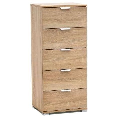 Cassettiera 5 cassetti sonoma già montato L45 H103 P44 - consegnato già montato (1/2)