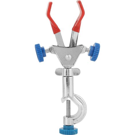 Instrument de laboratoire : double régulateur, pince pour flacon chimique, support de réflecteur en acier, porte-condensateur (grand modèle) (1/5)