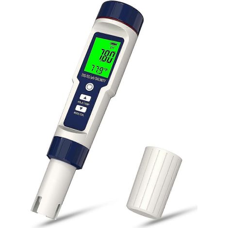Digitales pH-Meter, digitales Salinometer und pH-Meter, das mit Salzwasser in Pools kompatibel ist. (1/5)