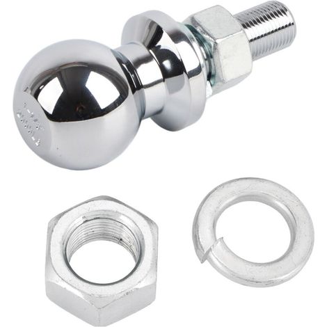 Boule d'attelage hexagonale chromée - 1-7/8" de diamètre, tige 5/8x1-3/4", capacité 2000 lbs - pour tracteur tondeuse, ATV et UTV