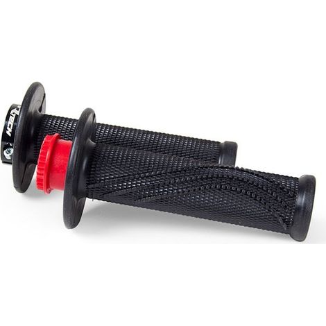 Poignées Racetech R20 Lock-On noires 22+25 mm + 8 adaptateurs à gaz (1/2)